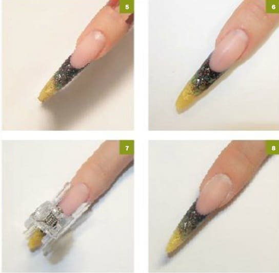 Пример пошагово - дизайн ногтей формы Современный миндаль