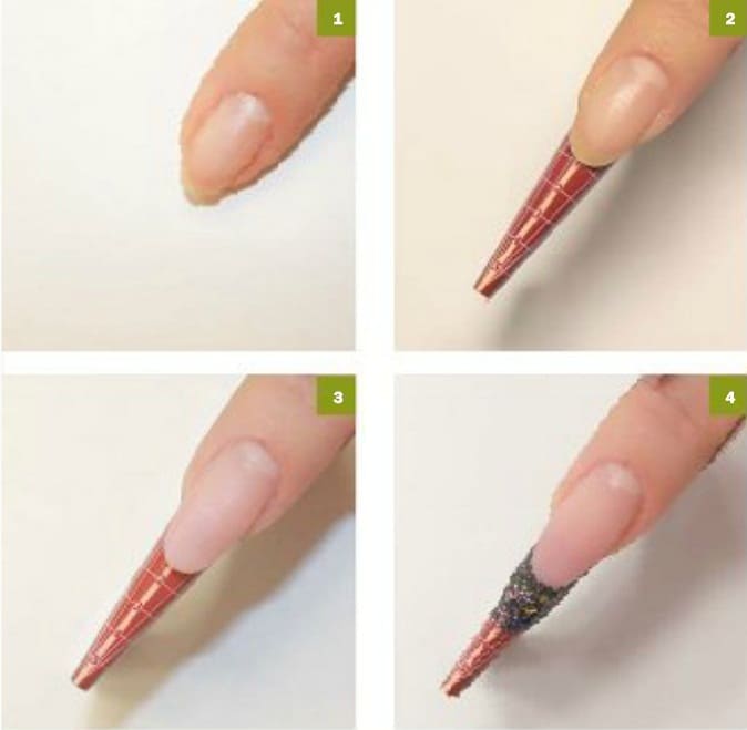 Пример пошагово - дизайн миндалевидных ногтей