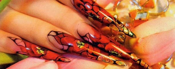 Флористка - акварельный дизайн ногтей