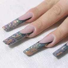 Жостовская роспись на ногтях