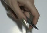 Пример дизайна ногтей гелевой ручкой