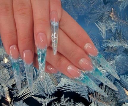 Фото зимнего дизайна ногтей